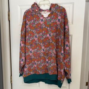 NATURAL LIFE Colorful Floral Hoodie
